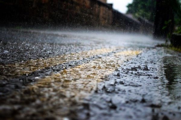 Rainfall on Road